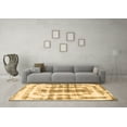 thumbnail image 3 of Ahgly Company Indoor Square Abstract Brown Modern Area Rugs, 7' Square, 3 of 4
