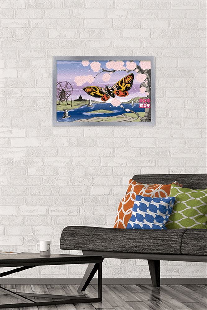 Godzilla - Mothra Wall Poster, 14.725" x 22.375", Framed