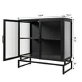 thumbnail image 2 of 2024 New Buffet Cabinet with Storage, Sideboard Buffet Cabinet, 33.9" Free Standing Cabinet with Adjustable Shelves and Fluted Glass Doors for Bedroom, Kitchen, Home Office, Hallway, 2 of 8