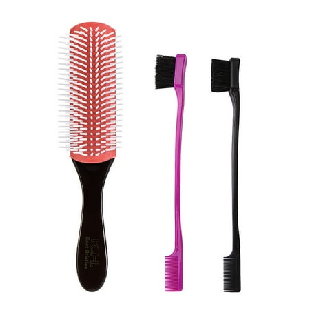 Cushion Brush Nylon Bristles Hair Styling Comb Set Professional