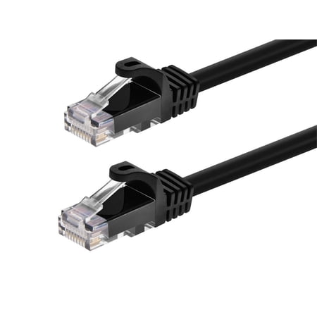 Monoprice Cat5e Ethernet Patch Cable - 2 Feet - Black | Network Internet Cord - Snagless RJ45  Stranded  350Mhz  UTP  Pure Bare Copper Wire  24AWG - Flexboot Series price history on PriceWatchPro