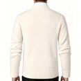 thumbnail image 6 of Men's V Neck Knit Cardigan, Single Breasted Long Sleeve, Regular Fit, Business Casual Outerwear For Male, 6 of 9