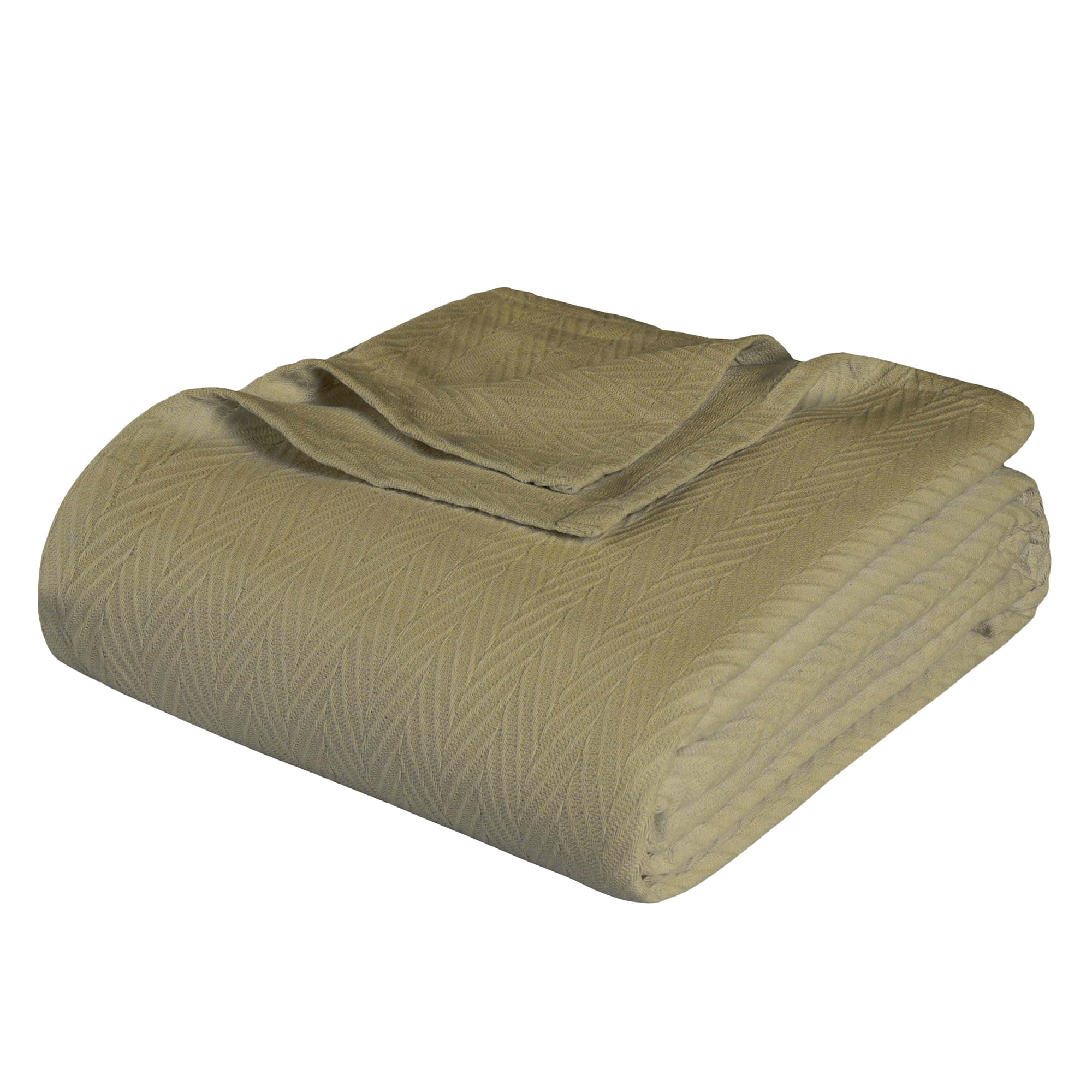 Superior Metro Chevron Zig-Zag All-Season Cotton Blanket, Twin, Sage