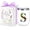 White-S, variant on A-Z Personalized  for Women, 12oz Insulated  Tumbler, A | Custom Personalized Cups, Floral Insulated  Glass, Thermal Stainless Steel Tumbler with Lid for Travel, Coffee