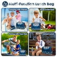 thumbnail image 4 of YOYTOO Insulated Lunch Bag, Double Deck Lunch Tote Bag Cooler Box with Adjustable Strap, Soccer, 4 of 8