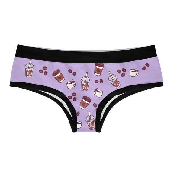 Womens I Like Coffee and Maybe 3 People Panties Funny Bikini Brief Graphic Novelty Underwear