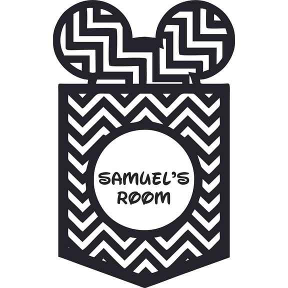 Frame Design Customized Wall Art Vinyl Decal - Custom Vinyl Wall Art - Personalized Name - Baby Girls Boys Kids Bedroom Decal Room Wall Art Stickers Decoration Size (10x8 inch)