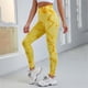 thumbnail image 3 of Gibobby Pantalones deportivos Pantalones de fitness de cintura alta teñidos con para mujer Pantalones de yoga de levantamiento de cadera de melocotón Medias de ejercicio Panta(Amarillo， M), 3 of 4