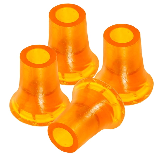 OULII Stick Tips Nonskid Cane Tips for Stability Orange Wear-resistant 4Set 6.00X5.50X5.50cm