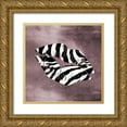 thumbnail image 1 of Sommers, Mindy 15x15 Gold Ornate Wood Framed with Double Matting Museum Art Print Titled - Zebra Kiss, 1 of 4