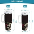 thumbnail image 3 of Ryvnso 30 oz Tumbler with Handle and Straw Insulated Stainless Steel Travel Mug with Lid Owl Flowers Skull, 3 of 9