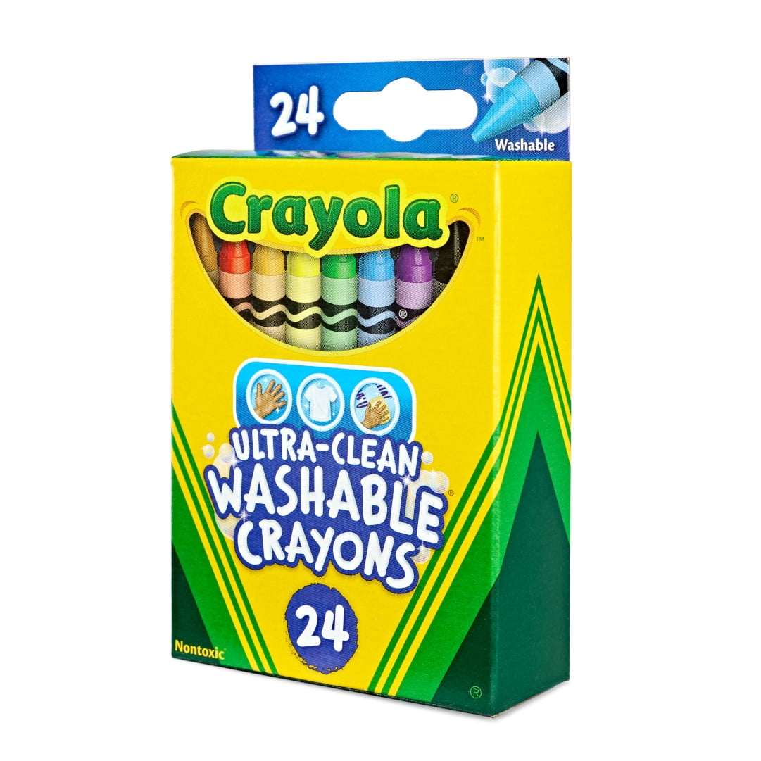 Crayola Ultra-Clean Washable Crayons, 24 Ct, School Supplies for Kids, Art Supplies, Gifts for Kids