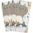 thumbnail image 2 of Coolnut Cute Cartoon Cat Kitchen Dish Towel Set of 6, Soft Absorbent Drying Dishcloths Dish Towels with Hanging Loop for Kitchen Bathroom Bar Home Decor, 28 x 18 Inch Washcloth Gift, 2 of 7