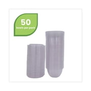 Eco-Products EP-SB18 5.5 in. x 2.3 in. 18 oz. Renewable and Compostable Plastic Containers - Clear (150/Carton)