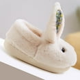 thumbnail image 4 of Generic Toddler Cute Autumn Winter Girls Slippers Flat Bottom Soft Warm Lightweight Comfortable Solid Color Bunny Shape Walking Shoes（18-24 Months White）, 4 of 7
