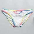 thumbnail image 2 of Swuxness Mens Low Waist Thong Briefs, Men Sport Underpants, Men's Fashion Comfortable Soft Lightweight Seamless Solid Color Stretch Panties White, M, 2 of 5