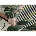 thumbnail image 4 of Ambesonne Monstera Quilted Bedspread Set 3 Pcs, Mid Century Boho Shapes, King Size, Evergreen Pale Rust Brown, 4 of 5