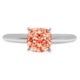thumbnail image 7 of Solitaire Engagement Ring for Women - 2.5ct Simulated Red Diamond in 14K White Gold Promise Ring, 7 of 7