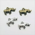 thumbnail image 5 of U8MO 8/20/60pcs Rhinoceros Antique Silver Charms Pendants for Jewelry Making 13*20mm-Antique silver-8pcs, 5 of 7