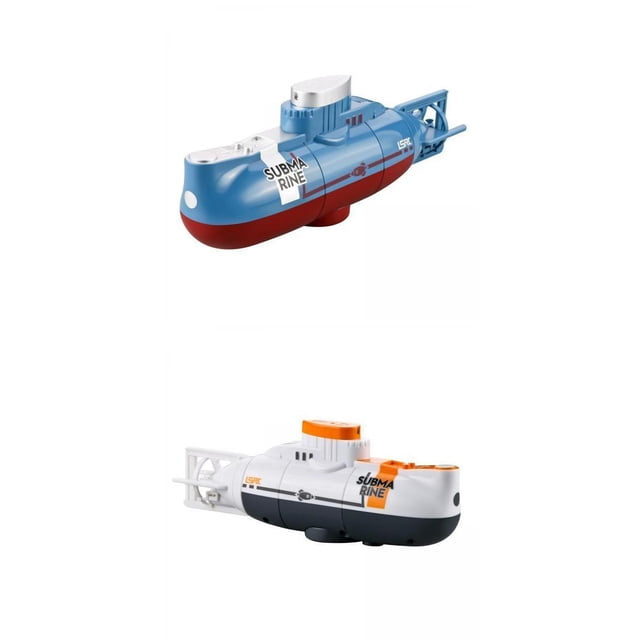 1pc Kid Toy Mini RC Submarine 0.1 M / S Natación Control Remoto Barco Regalo Blanco+1pc Kid Toy Mini RC Submarine 0.1 M / S Natación Control Remoto Barco Regalo Azul Sunnimix none