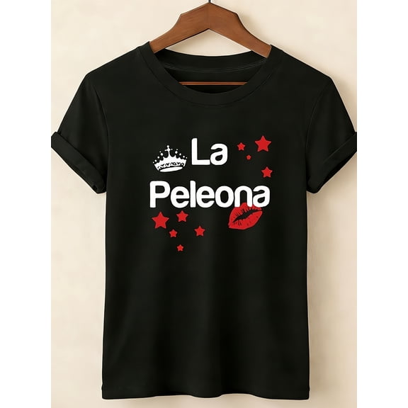 Women's La Peleona Graphic Spanish Print T-Shirt