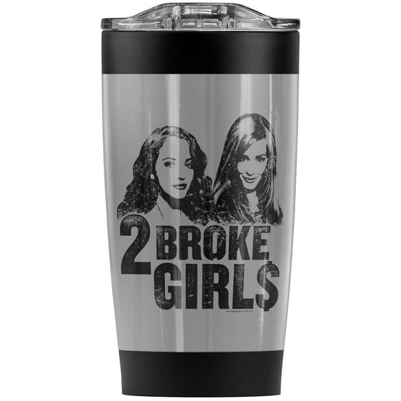 2 Broke Girls/Broke Girls Stainless Steel Tumbler 20 oz Coffee Travel Mug/Cup, Vacuum Insulated & Double Wall with Leakproof Sliding Lid | Great for Hot Drinks and Cold Beverages