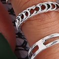 thumbnail image 7 of Grofry 7 Pcs Knuckle Rings for Women Teen Gold Twist Moon Leaf Double Cross Layered Rings Stacking Rings for Birthdays Anniversaries, 7 of 7