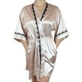 thumbnail image 4 of Women's Satin Kimono Short Robe with Lace Trim, 4 of 8