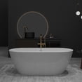 thumbnail image 6 of SOTUBX Free Standing Tub 65" Acrylic Freestanding Bathtub Matte White Soaking Bath Tub with Overflow and Chrome Anti-blockage Drain A07 Stand Alone tub, 6 of 9