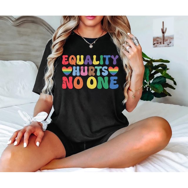 Retro Equality Hurts No One Shirt, LGBTQ+ Pride Shirt, Social Justice Tee, Human Rights Sh - As Picture - XL