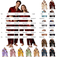 thumbnail image 3 of Sillenn Christmas Pajamas for Family Cute Silk Satin Long Sleeve Button Down Pjs Set Festival Party Plus Size Sleepwear Nightwear Family Christmas Pajamas Matching Lounge Holiday Sets Wine Xxl, 3 of 8