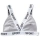thumbnail image 1 of Brasier sin Varillas Mujer Bralette Triangular con Estampado de Letras Acanaladas para Mujer, sin Costuras, Cómodo, Elástico, Suave, sin Aros, para Uso Diario Mediana, 1 of 3
