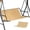 beige, variant on 600D Waterproof Garden Swing Seat Cover Uv Protection Easy To Install Weatherproof Design 115Cm X 48Cm X 48Cm