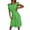 Green, variant on Sngxgn Womens Cotton Short Sleeve Casual Loose Crew Neck Beach Dress(Pink,L)