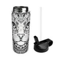 thumbnail image 2 of Susaid Intricate Cat Mandala Print 18oz Sports Insulated Kettle Stainless Steel Water Bottle For Running, Hiking, Cycling, Climbing, 2 of 8