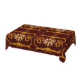 thumbnail image 1 of DouZhe Nappe Rectangulaire, Feuilles Florales Dorées Décor Nappe pour Cuisine Salle à Manger, 72"x54 Pouces Polyester Imperméable, 1 of 6