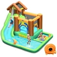 thumbnail image 1 of Costway Bountech Inflatable Waterslide Bounce House Climbing Wall Ball Pit w/ Blower, 1 of 10