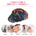 thumbnail image 6 of Kdxio Vibrant Rooster Painting Print Shower Cap for Women,Elastic and Reusable,Double Waterproof Layers Bathing Hat, 6 of 6