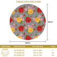 thumbnail image 3 of Pioneer Flower Floral Print Pattern Round Tablecloth 60 X 60 Inch, Wrinkle Resistant Wipeable Table Cloth for Kitchen Dining Picnic Patio Party, 3 of 6