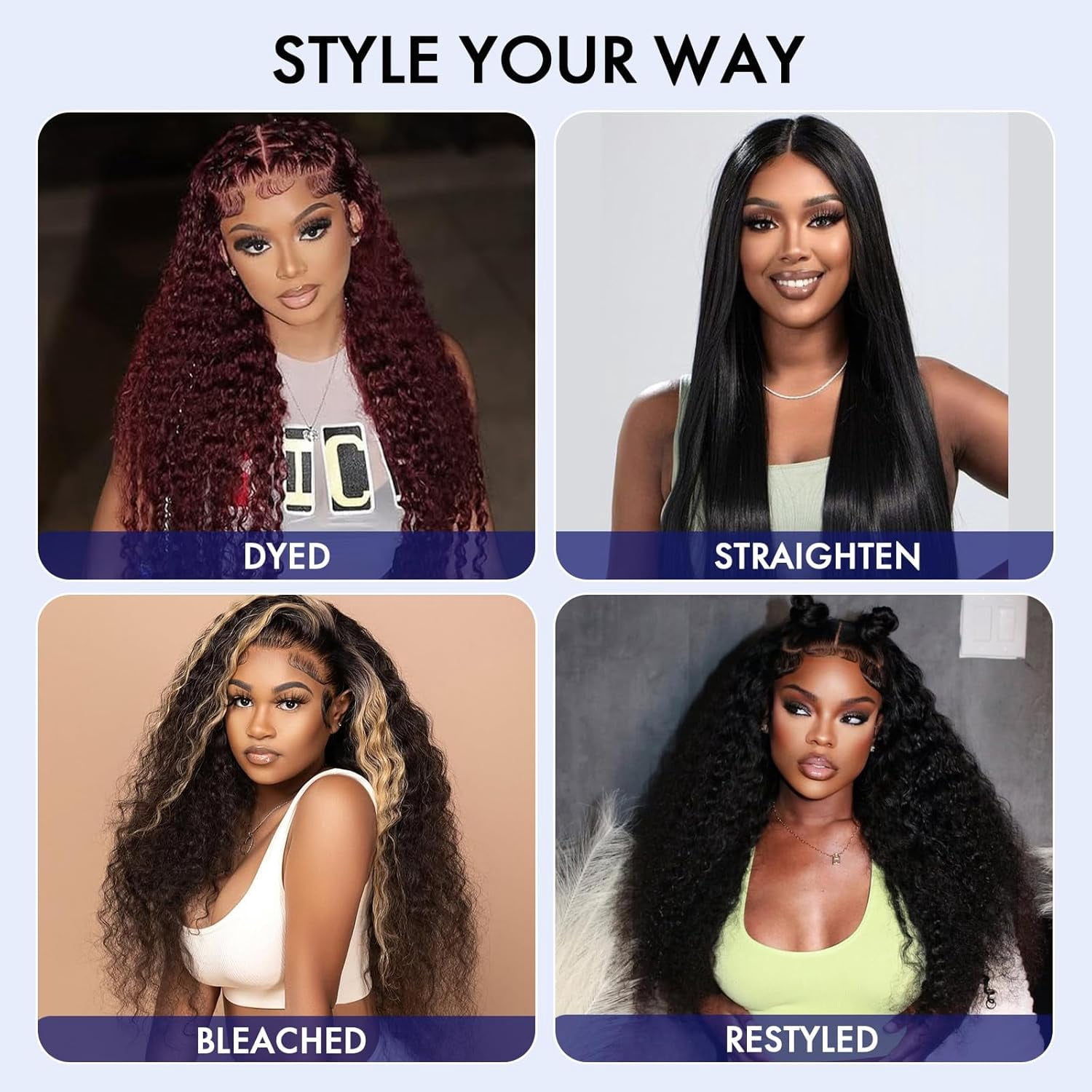 Deep Wave Human Hair Bundles 24 26 28 Inch Curly Bundles Human Hair Extensions 16A 100% Unprocessed Brazilian Raw Deep Curly Hair Weave Sew in Bundle Wet and Wavy Water Wave 3 Bundle Natural Black