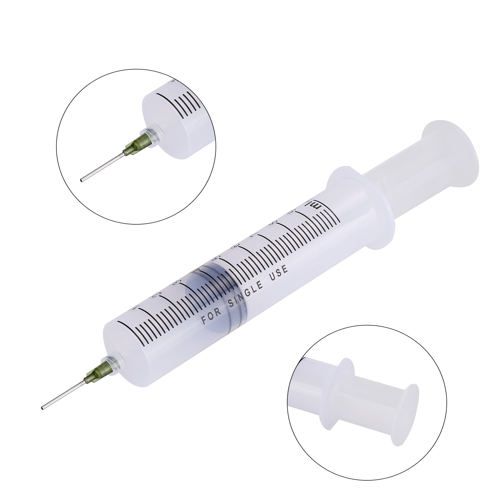 35Pack 5ml/cc Disposable Syringes with 21Ga Needles Caps,Plastic Syringe  with Mearsurement for Labs,Liquid,Industrial Use,Feeding,Paint