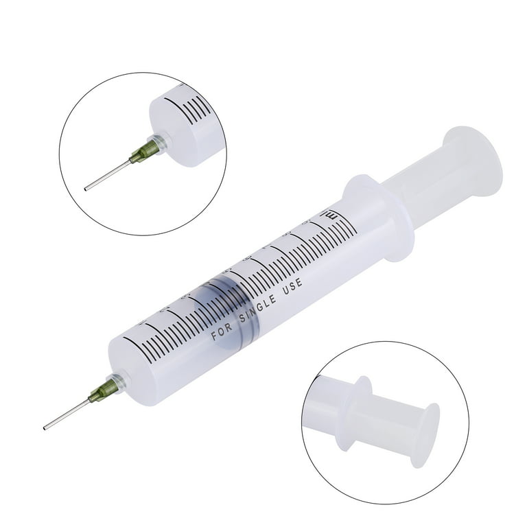 15 cc Glue Syringe 4 Pack with Plunger and Needle Applicator Tips with Cap  • For White • Modeling • Wood Glue and More
