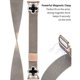 thumbnail image 3 of For Huami Amazfit GTR Mini Milanese Band Stainless Steel Watch Strap Clover Decor, Size: S - Black B, 3 of 5
