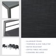thumbnail image 3 of GDF Studio Crested Bay Outdoor Aluminum 5 Piece Chat Set, Grey and Dark Grey, 3 of 9
