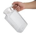 thumbnail image 3 of LYUMO Acrylic Transparent Juice Bottle Striped Water Ice Cold Juice Jug with Lid for Bar Home,Juice Bottle, Cold Water Bottle, 3 of 8