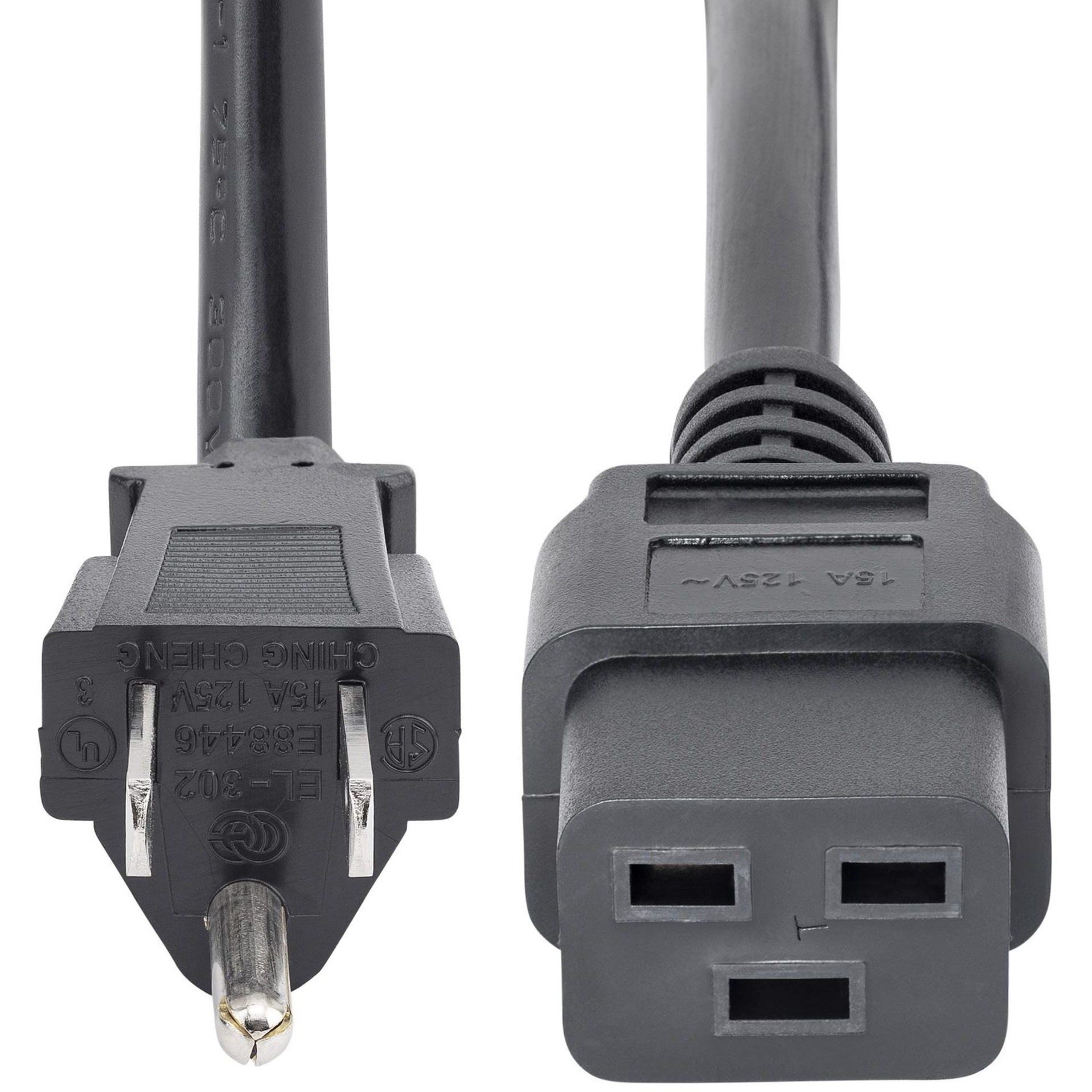 StarTech 6 ft Heavy Duty 14 AWG Computer Power Cord - NEMA 5-15P to C19