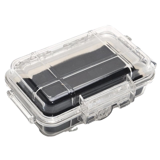 GLFILL Compact Survival Box Case Waterproof and Dust proof Shock absorbing Padding Protects Electronic Equipment Transparent S