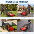 thumbnail image 7 of 26" Push Lawn Sweeper, 7 cu ft Grass Cutter & Leaf Collector with 4 High-Speed Brushes, Durable Steel Walk-Behind Sweeper for Yard Cleanup, 7 of 7