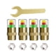 thumbnail image 1 of 4 tapas de válvula para monitor de presión de neumáticos de coche, indicador de 3 tapones de válvula de aire de 2,4 bar Oro, 1 of 7