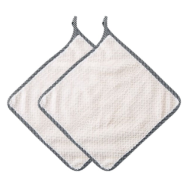 Oleegame 1PC Ten Dollar Items Non-stick Oil Hand Towel Rags Can Be Hung Rags Kitchen Rags Lazy Rags White